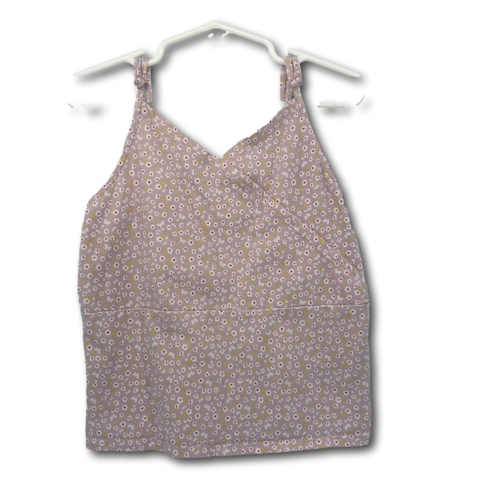 Art Class Girl’s Tank Top Cami Lavender Floral Size Medium (7/8) Summer Top